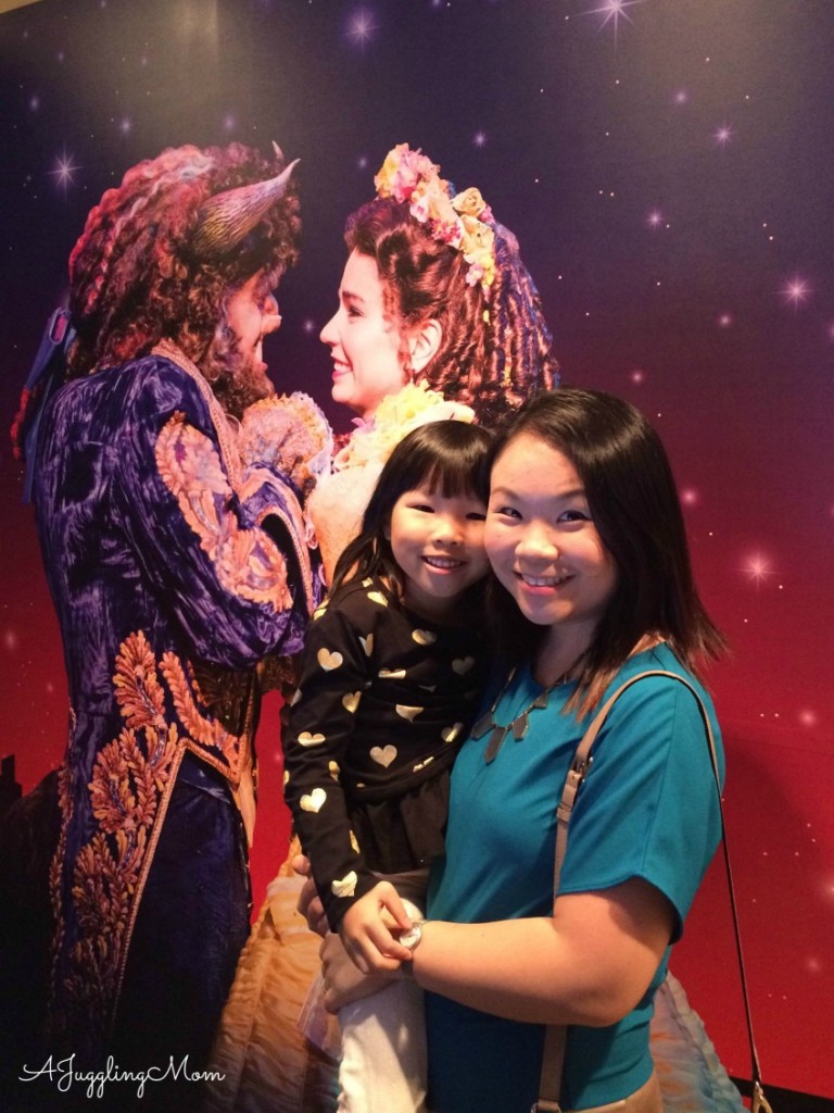 At the gala premier of Beauty and the Beast musical in Singapore